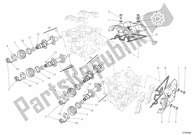 Toutes les pièces pour le Arbre à Cames du Ducati Multistrada 1200 S Touring 2011